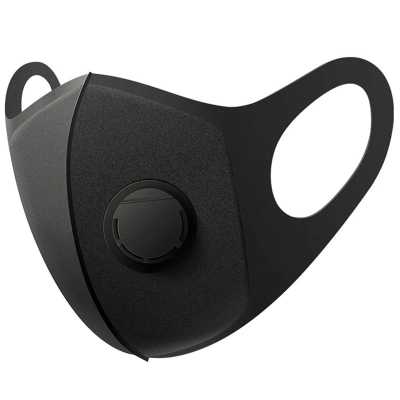 BK PM2.5 респиратор против дымки, дыхательная маска с клапаном для лица, пылеактивированный угольный фильтр, респиратор защитная маска для рта - Цвет: BK