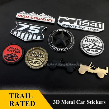 

3D Metal 1941 Trail Rated Emblem 75Tth Anniversary Badge High Country Car Stickers Car Styling for Jeep Wrangler Grand Cherokee