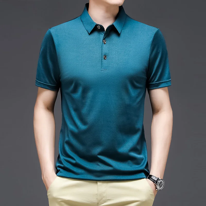 WHLTX Printed Short Sleeves Summer Mens Beach Style Polo Shirt T-Shirt