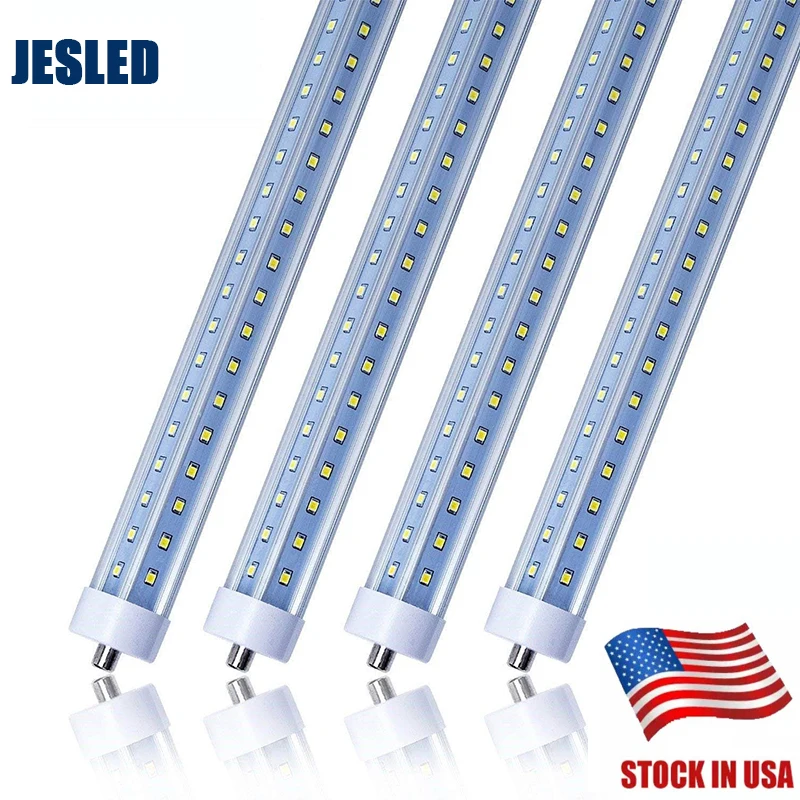 

2.4Meter 8FT LED Tube Light Single Pin FA8 Base 72W 6000LM 5000k 6000K White 270 Degree V Shaped LED Fluorescent Bulb