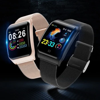 

NEW smart watch men all-metal IP68 waterproof heart rate blood pressure sleep monitor health smartwatch for android ios