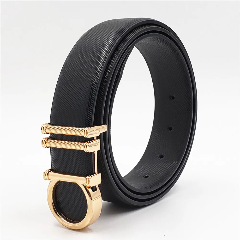 

Fashion Designer Belts Trendy Luxury Genuine Leather Belts Quality Smooth Buckle Waist Belt for Jeans Casual Men Women Girdle