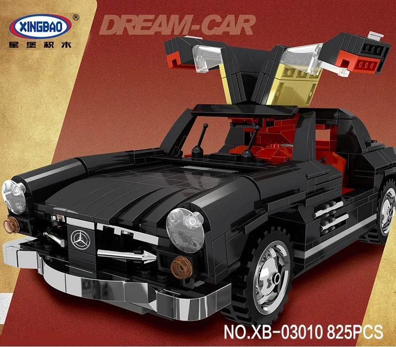 

XB03010 Dibang sports car classic car model educational toy insert and assemble small particle building blocks kids gift