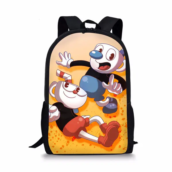 HaoYun модный детский школьный рюкзак Cuphead Mugman, 3D принт, детская школьная сумка, рюкзак для путешествий с рисунком аниме - Цвет: CDWX4373C
