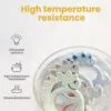 Let's Make Dinosaur Silicone Wood Ring Teether Cute Animal Nursing Pendant Accessories Teething Toys Chew Toy Teether For Teeth 4