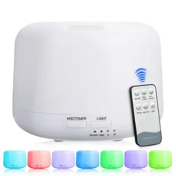 

HiMISS 300ML Ultrasonic Noiseless Remote Control Humidifier Aroma Diffuser Colourful LED Night Light
