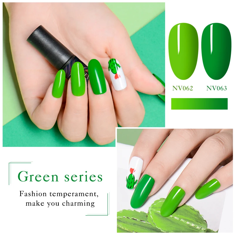 Лак для ногтей Vision Green Series Цветной Гель-лак замачиваемый УФ-лак Vernis Полупостоянный праймер верхнее покрытие 5 мл весенний маникюрный гель для ногтей лак