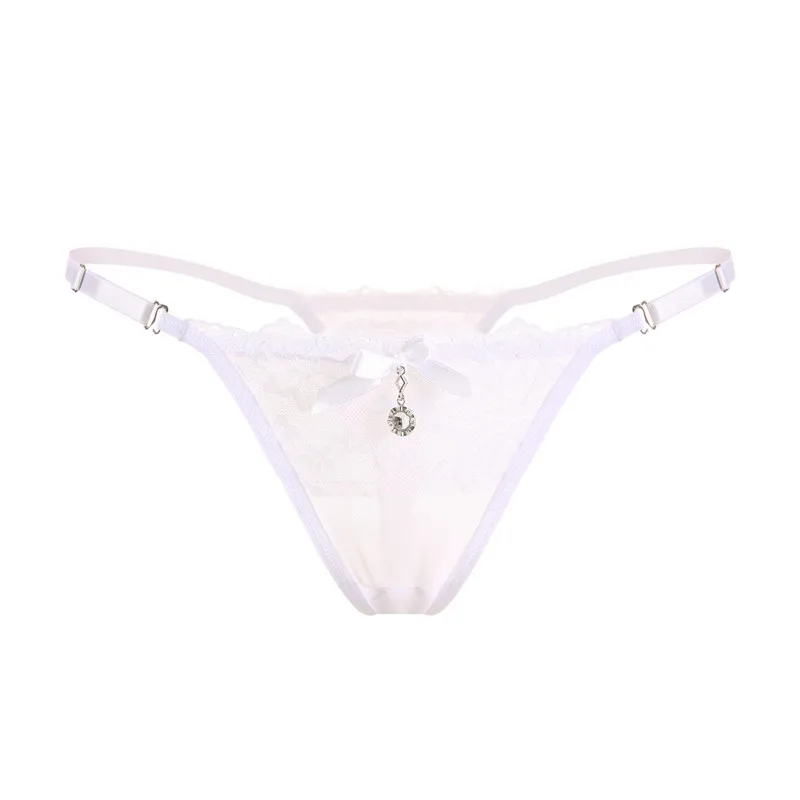 Lace G-String Sexy Adjustable size Women Thong Transparent Low-rise T-back Fashion Bikini Underwear Lady Lingerie