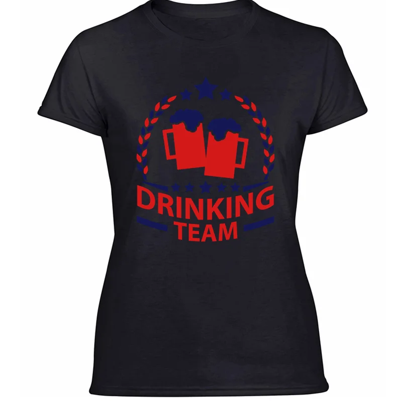 Модная футболка с надписью beer drinking Team t2 для мужчин и женщин; Стандартная Мужская футболка; веселый топ с коротким рукавом в стиле хип-хоп