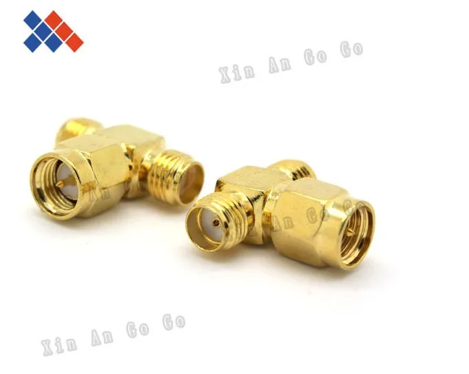 Оптовая торговля, 50 шт в наборе, adapater SMA разъем SMA Мужской до 2 SMA розеточный переходник 3 контактный разъем Бесплатная доставка