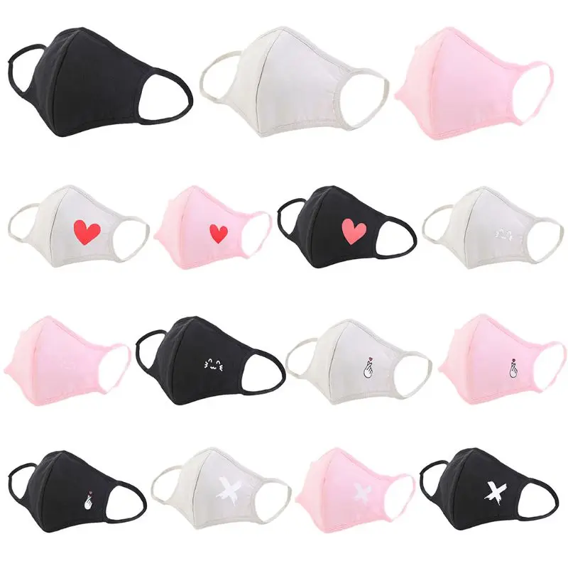 Fashion Personality Cotton Mask Cute Cartoon Stereo Breathable Men Women Masks