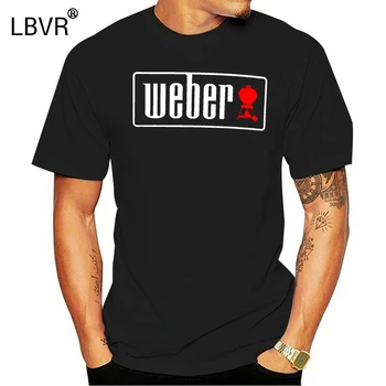 

New Weber Logo BBQ Grill Jenn Air Broil King Mens Black T-Shirt Size S-3XL
