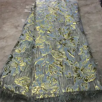 

New African French Mesh Lace Fabric Nigerian Net Organza Lace Fabric Embroidery Lace For Party Dress