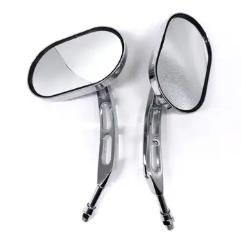 

1Pair Universal Rectangle Motorcycle Rearview Mirrors 10mm Chrome retrovisor de moto mirror moto For Honda