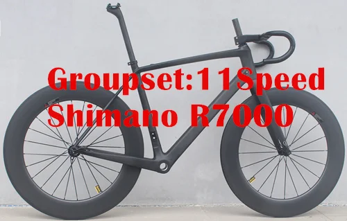Complete Bike R7000 WINOWSPORTS Ультралегкая карбоновая рама для шоссейного велосипеда, набор колесных колес T800, карбоновый велосипед BSA68 UD, матовая рама 49 52 54 56 58, полный велосипед - Цвет: Complete Bike R7000