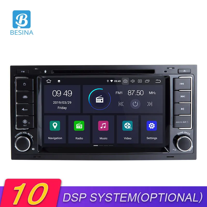 Besina Android 10 автомобильный dvd плеер для VW Touareg Multivan T5 2002 2010 GPS навигация Мультимедиа