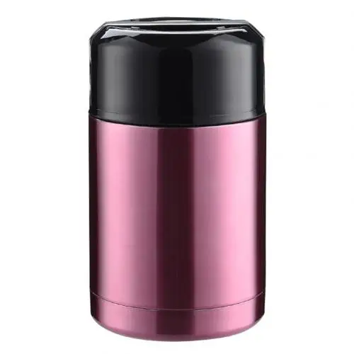 800ml Rose Red ГОРЯЧАЯ 800/1000 мл портативный тепловой плита из нержавеющей стали Ланч-бокс изоляция вакуумная колба пищевой контейнер кухонный кухонная посуда инструменты - Цвет: 800ml Rose Red