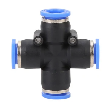 

10 Pcs Four-way Connector Hose Joint Pneumatic Pipe Quick Fitting Plastic Quick Connector Home Tool Parts Accessories