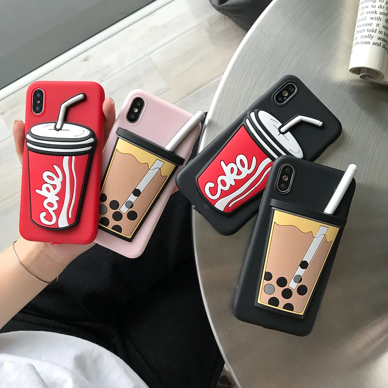 Cola Milk Tea Candy Color Soft Silicone Phone Case on For Samsung Galaxy A12 for A 12 A125F SM-A125F 5G Back Cover | Мобильные
