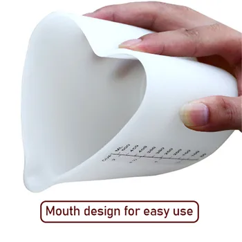 

Baking Tools Silicone Measuring Cup Heat-resistant Measuring Cup Soft Measuring Cup Heart Shaped Silicone Measuring Cup 500ml