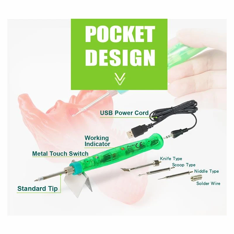 3D Printing Finishing Maintenance Soldering Iron Group Tools Kit 8W Handheld USB Electric Soldering Iron Set Pro'sKit SI-169U soldering iron kit,electric soldering iron,soldering iron set,soldering iron