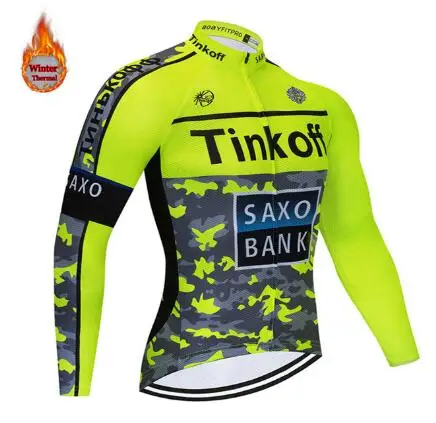 Tinkoff Зимняя Теплая Флисовая велосипедная одежда, длинные комплекты, велосипедная одежда, весна-лето, велосипедные майки, наборы - Цвет: jersey