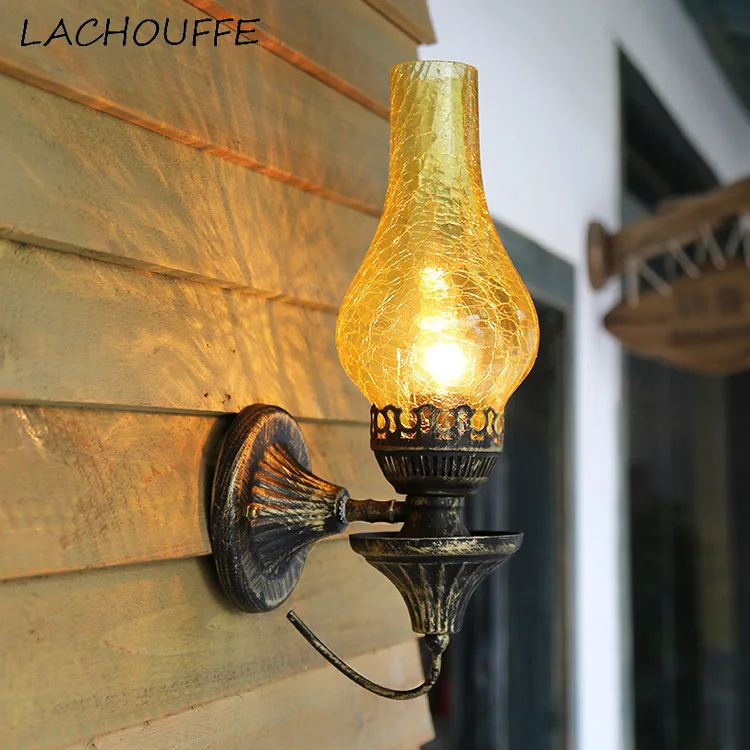 

Vintage loft wall lamp sconces industiral iron led wall light fixtures for corridor aisle stairs bar indoor decor luminaire E27