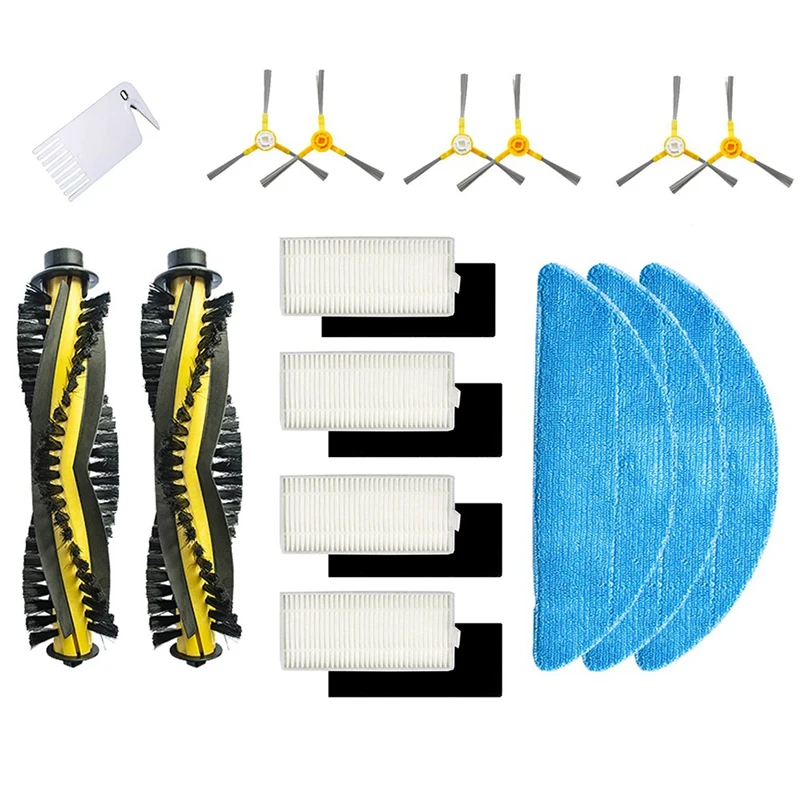 

-Replacement Mops Rags Roller Brush Filter Side Lateral Brushes for Neatsvor X500 Robot Vacuum Cleaner Parts