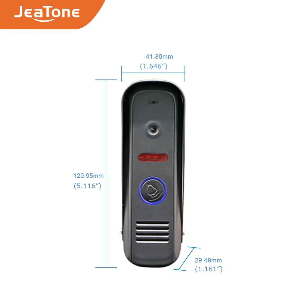 ЖК монитор с сенсорным экраном JeaTone 7 дюймов проводной видеодомофон дверной