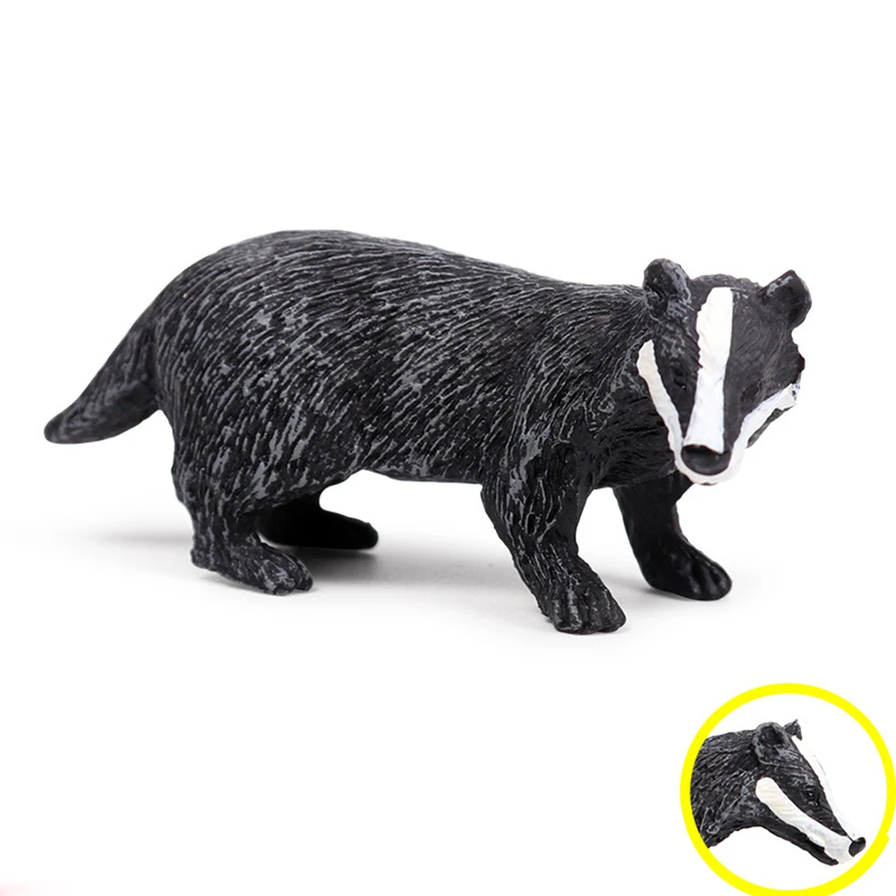 Моделирование леса диких животных модель Барсук Росомаха Anteater Beaver Bear фигурка ПВХ игрушка фигурка подарок для детей