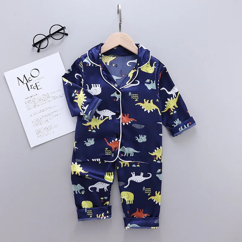 

2020 Popular Home Clothes Children's Pajamas Amazon Popular Children's Home Clothes Long Sleeves Kids Pajamas Kids Clothes