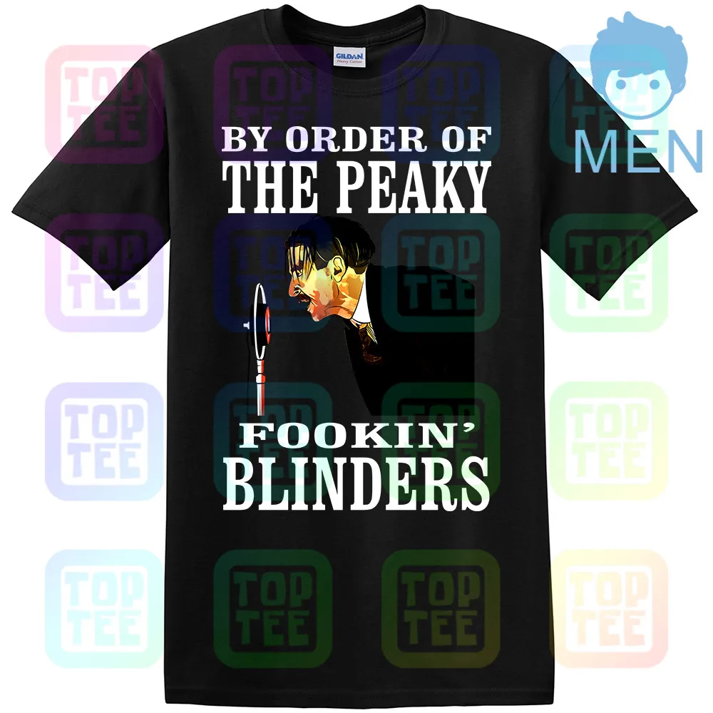 По заказу The Peaky Fookin' Blinders черная футболка M-3XL - Цвет: MEN-BLACK