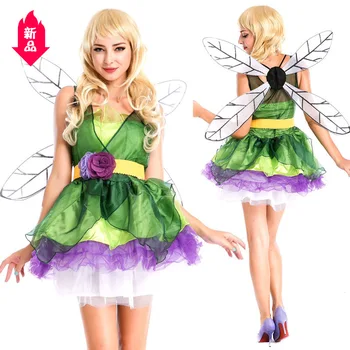

Angel Green Dragonfly Halloween Female Adult Costume cosplay nightclub night bar ds costume