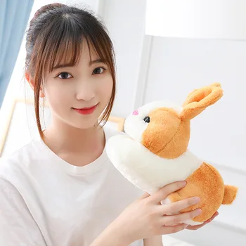 Kawaii 4 Colors Simulation Rabbit Plush Doll Stuffed Cute Real Life Animal Bunny Plush Toys Kawaii Rabbit Plush