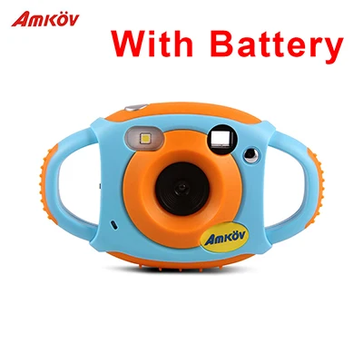 With Battery Амков Цифровая видеокамера Макс. 5 мегапикселей 1,4" дисплей Рождественский подарок на год для детей Для мальчиков и девочек - Цвет: With Battery
