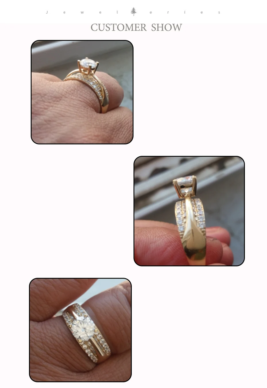 Kuolit 10 к 14 к желтое золото натуральный муассанит драгоценный камень кольца для женщин кольца ручной работы обручальные невесты подарок хорошее ювелирное изделие