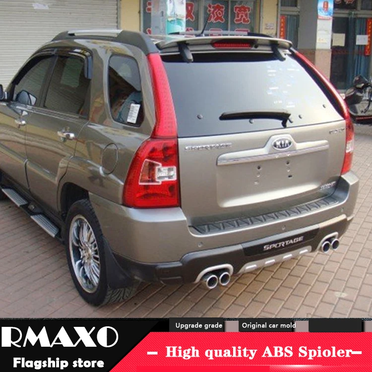 Для KIA Sportage спойлер 2007 2014 высокого качества ABS Материал заднее крыло автомобиля
