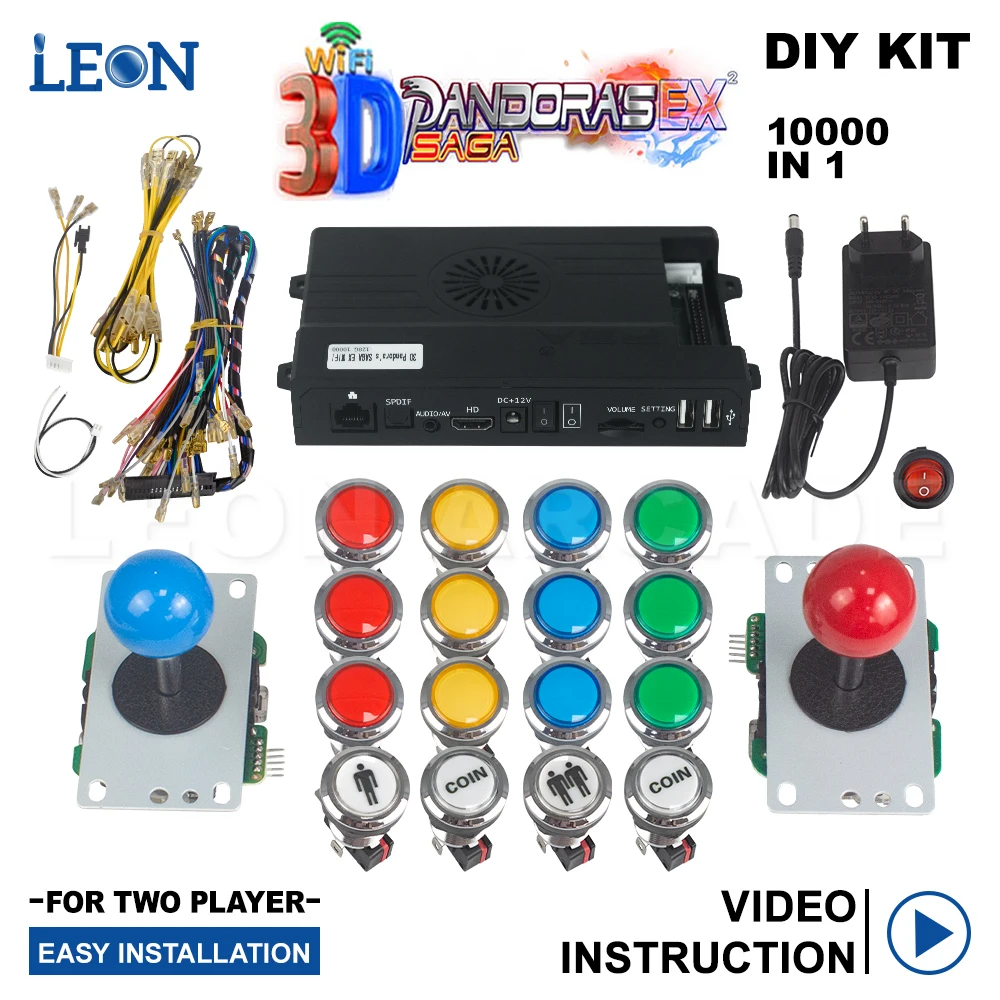 Аркадный комплект Pandora Saga 3d 128g 5 Pin 8 Way Sanwa аркадный джойстик хромированная