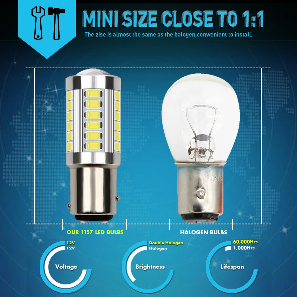 ڵ  극ũ LED , ڵ  õ, , Ȳ, 2x1157 BAY15D P21/5W 1156 ba15s T20 7440 3157