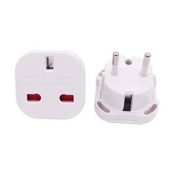 Buy 1000pcs European EU Plug Adapter British UK To EU Euro Adapter Electric Plug Converter Power Adapter Wall Charger Socket Outlet
