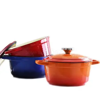 

Enamel Cast Iron Pan Pan Red Enamel Pot Soup Pot Stew Pot