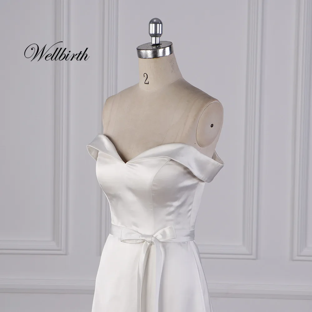 Реальное изображение Wellbirth Vestido de novia Возлюбленное декольте свадебное платье zippber спина подвенечное платье js014