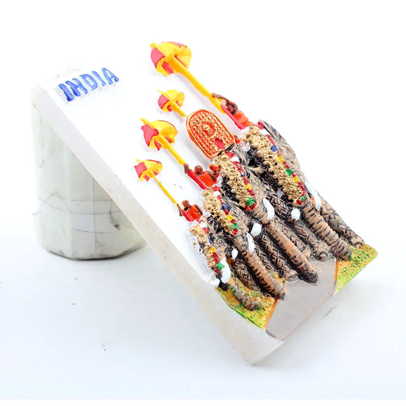 

Fridge Magnet Gift Resin India Elephant Refrigerator Magnetic Sticker Modern Kitchen Home Decoration