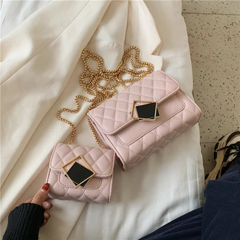 

bags for women 2020 Solid square PU leather women's Square Shoulder Messenger Bag High quality small purses and handbags