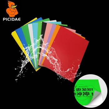 

A4 Pet Synthesis Waterproof Oil Proof Tear Blank Color Adhesive Self-sticking Box Office Sticker Paper Label Write Laser Printer