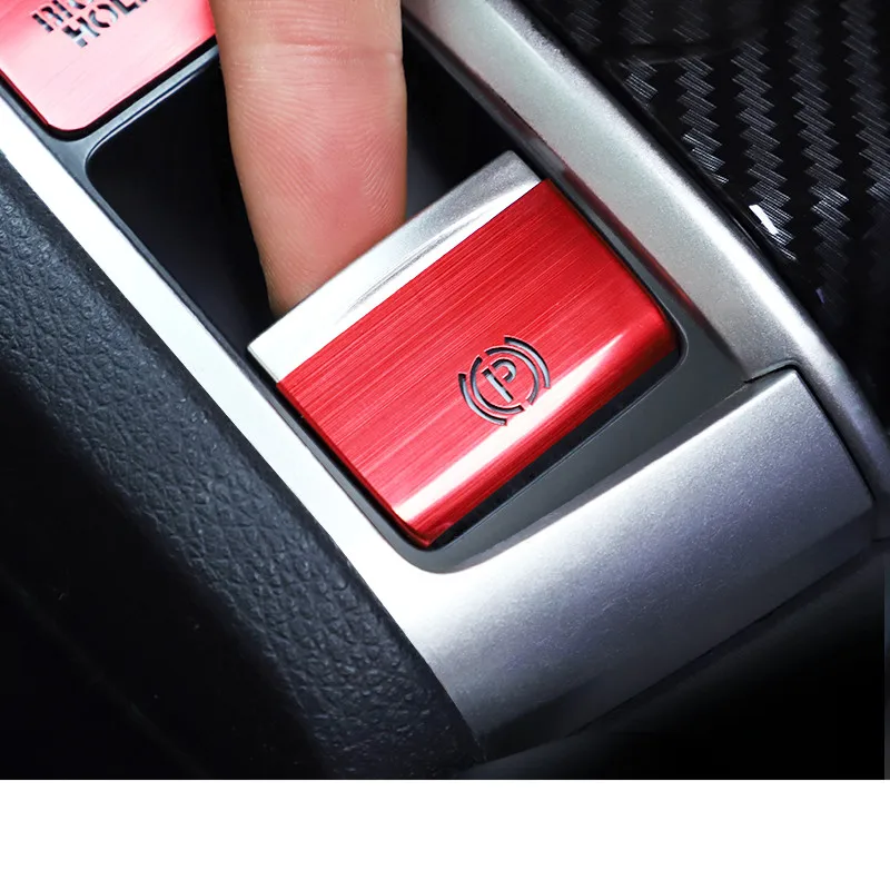 Электронная Кнопка Ручного Тормоза из алюминиевого сплава с блестками стеклянная Кнопка подъема кнопка запуска украшение для Honda Civic