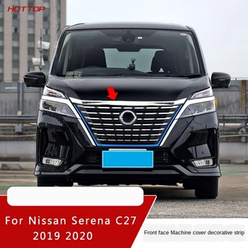 

For Nissan Serena 2019-2020 Front Face Machine Cover Trim Strip Front Lip Trim Strip Front Bumper Bright Strip