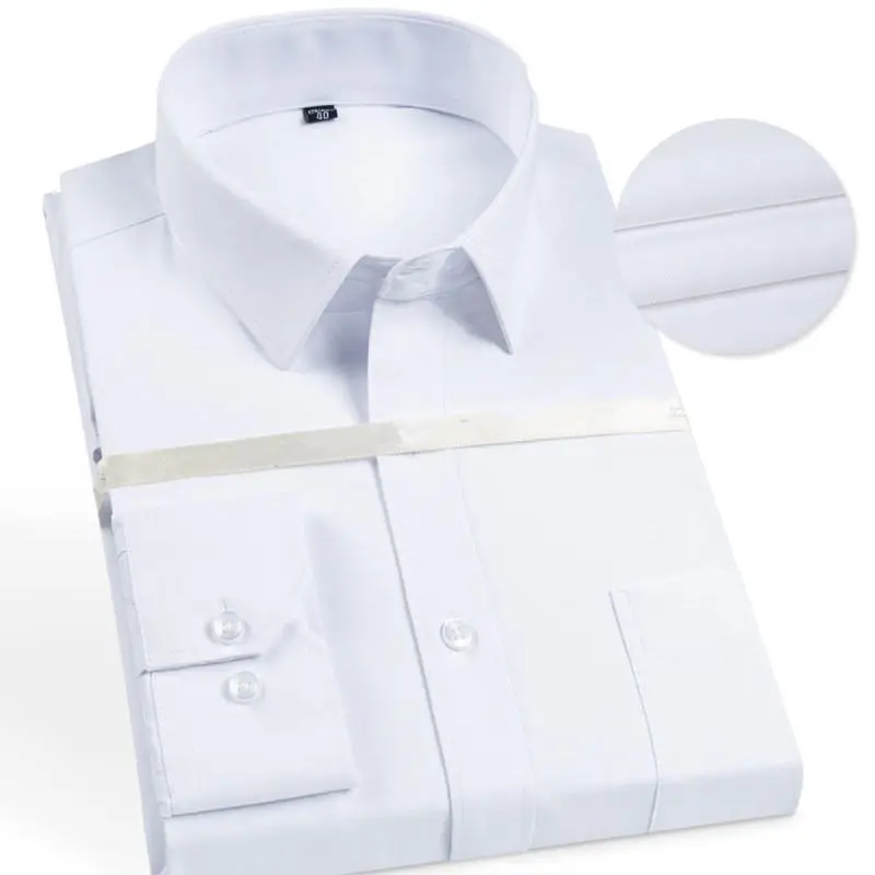 FGKKS, мужская рубашка, длинный рукав, много цветов,, мужские рубашки с отворотом, повседневный мужской топ - Цвет: White M-509