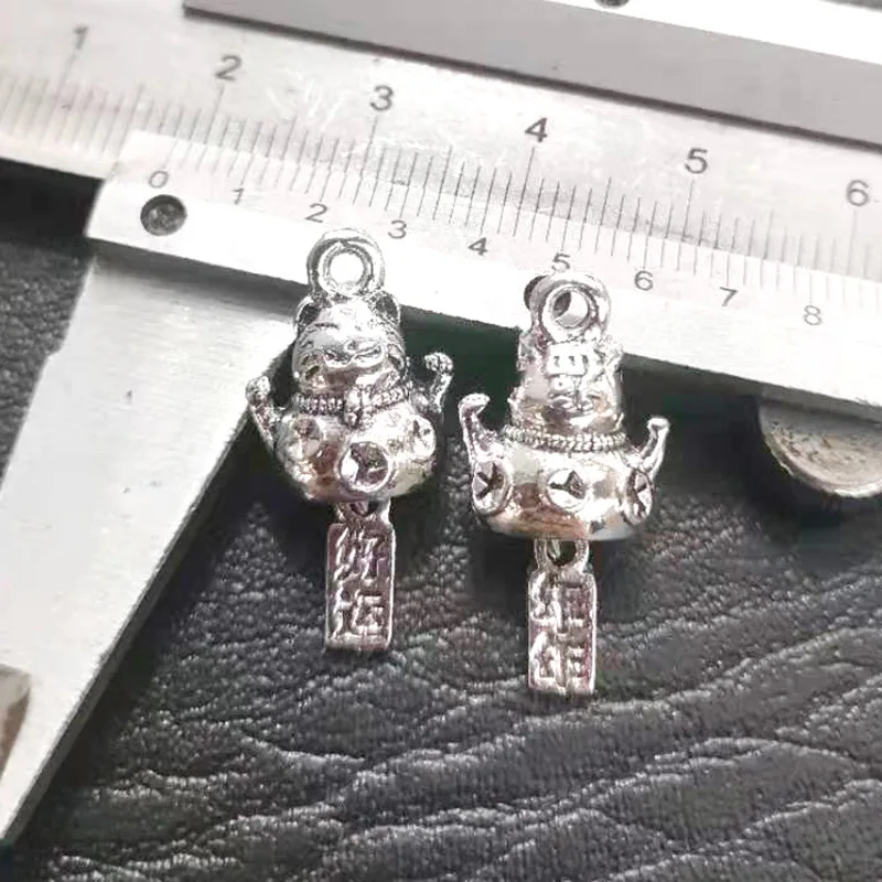 

10 PCS 12x15mm Metal Alloy Antique Silver Plated Plutus Cat Pendant Charms DIY Jewelry Findings