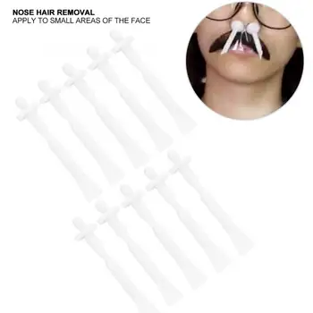 

50pcs 2-In-1 Face Nose Hair Removal Wax Sticks Disposable Hair Removal Applicator Sticks Hair Removal Cream Depilatory d